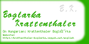 boglarka krattenthaler business card